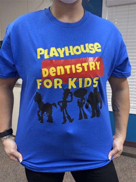 Picture of dental practice celebrating "Halfway to Halloween"