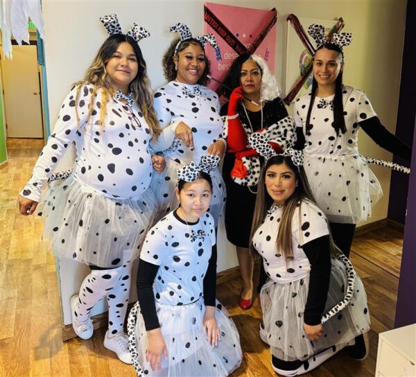 Picture of dental practice celebrating "Halfway to Halloween"