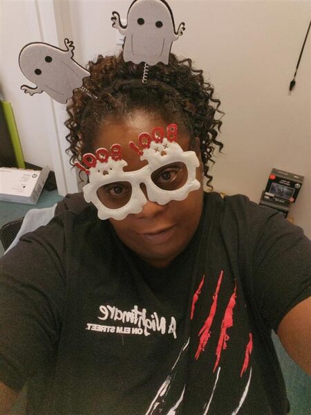 Picture of dental practice celebrating "Halfway to Halloween"